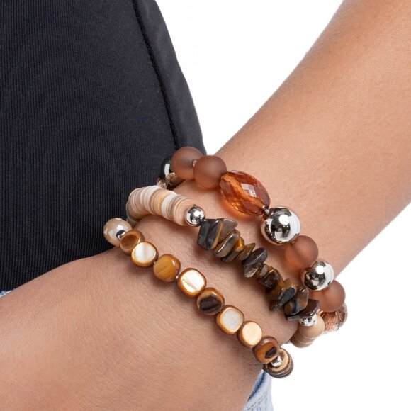Seasonal Stretch - Brown Bracelet - Picture 1 of 2